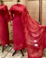 Georgette Suit Dupatta with Lace patch