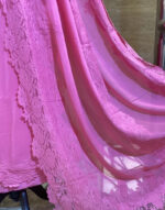 Georgette Suit Dupatta with Lace patch