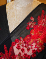 Georgette saree with Computerised Embroidered Border Patch