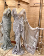 Georgette with lace Border Saree