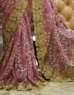 Net Embroidered Jaal Saree