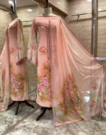 Pure Georgette with Handpaint