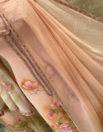 Pure Georgette with Handpaint