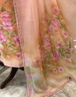 Pure Georgette with Handpaint