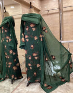 Satin Printed Shirt & Chinon Dupatta