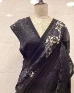 Georgette With Lace Border Saree - Image 2