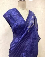 Georgette With Lace Border Saree - Image 7
