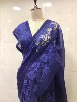 Georgette With Lace Border Saree - Image 3
