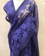 Georgette With Lace Border Saree - Image 4