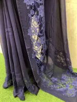 Georgette With Lace Border Saree - Image 7