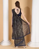 Chantilly Metallic Lace Saree - Image 6