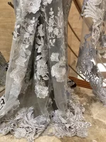 Net Applique Saree - Image 3