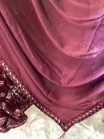 Satin Silk Saree Half and Half - Image 6