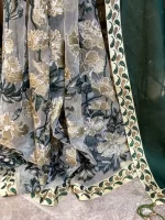 Satin Silk Saree Half and Half - Image 4
