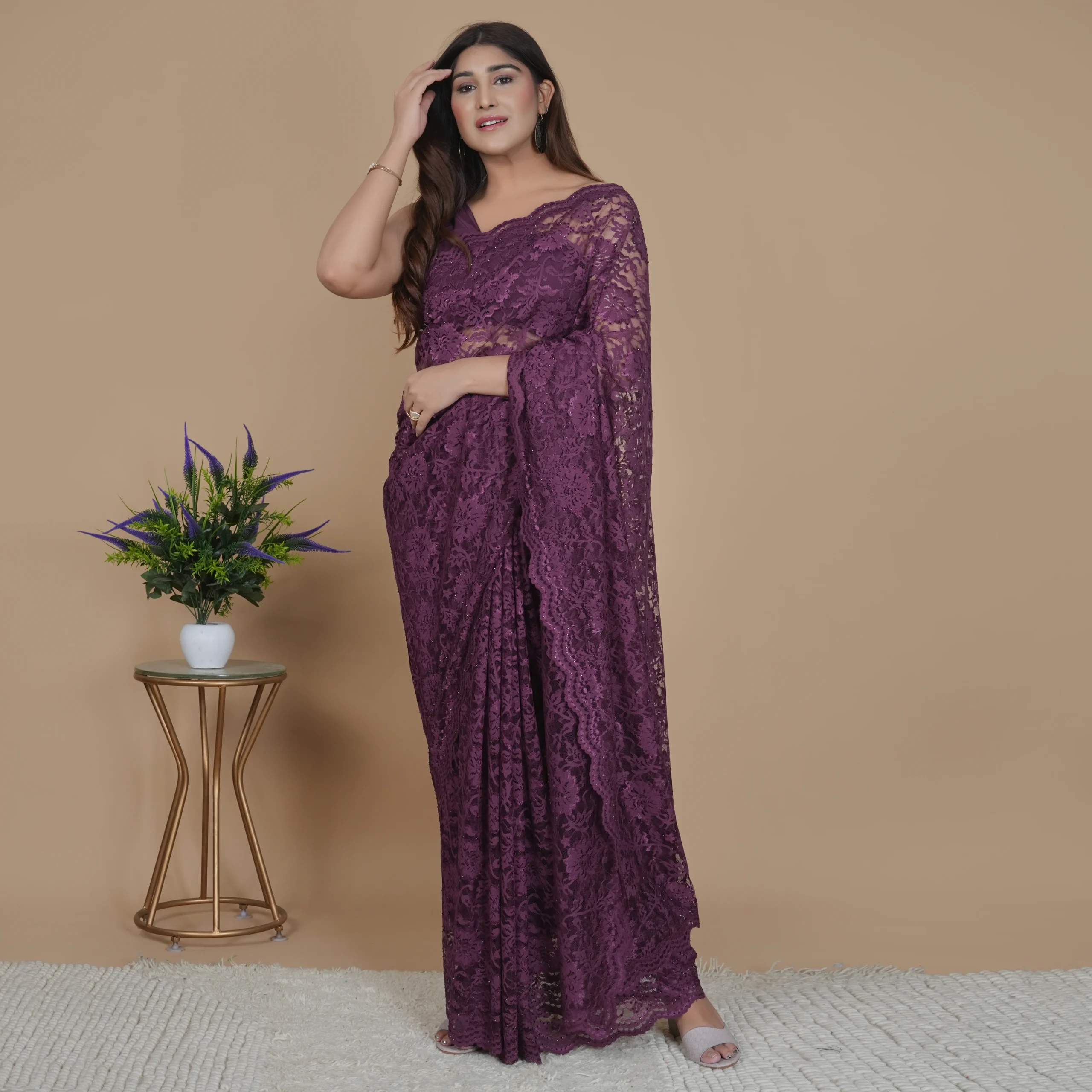Chantilly Lace Saree