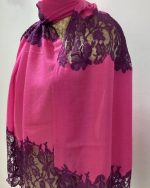 Designer Stole with chantilly lace patch - Image 2